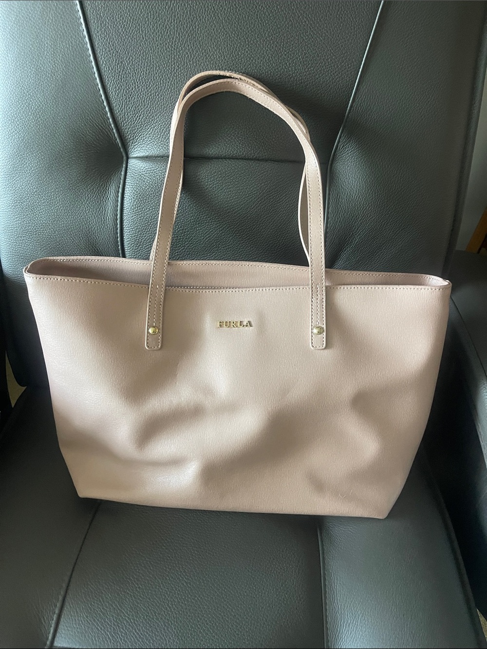 Furla Blush Pink Leather Tote